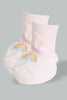 Redtag-Pink-Rainbow-Pair-Of-Booties-Colour:Pink,-Filter:Baby-(0-to-12-Mths),-NBF-Booties,-New-In,-New-In-NBF,-Non-Sale,-S22A,-Section:Kidswear-Baby-0 to 12 Months