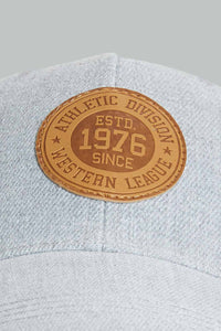 Redtag-Grey-And-White-Cap-With-Pu-Patch-Caps-Men's-