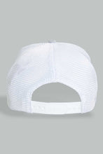 Load image into Gallery viewer, Redtag-Grey-And-White-Cap-With-Pu-Patch-Caps-Men&#39;s-
