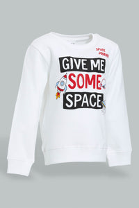 Redtag-White-Space-Light-Weight-Terry-T-Shirt-Graphic-Prints-Infant-Boys-3 to 24 Months