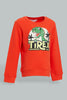 Redtag-Red-Dino-Light-Weight-Terry-T-Shirt-Graphic-Prints-Infant-Boys-3 to 24 Months