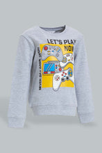 Load image into Gallery viewer, Redtag-Grey-Music-Light-Weight-Terry-T-Shirt-Graphic-Prints-Infant-Boys-3 to 24 Months
