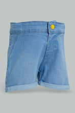 تنزيل الصورة على معرض الصور، Redtag-Light-Wash-Pull-On-Denim-Short-Denim-Shorts-Infant-Girls-3 to 24 Months
