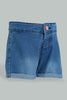 Redtag-Dark-Wash-Pull-On-Denim-Short-Colour:Darkwash,-Filter:Infant-Girls-(3-to-24-Mths),-Infant-Girls-Shorts,-New-In,-New-In-ING,-Non-Sale,-S22B,-Section:Kidswear,-TBL-Infant-Girls-3 to 24 Months