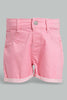 Redtag-Fuchsia-Trouser-Short-Pull-On-Shorts-Infant-Girls-3 to 24 Months