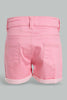 Redtag-Fuchsia-Trouser-Short-Pull-On-Shorts-Infant-Girls-3 to 24 Months