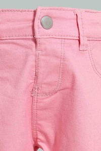 Redtag-Fuchsia-Trouser-Short-Pull-On-Shorts-Infant-Girls-3 to 24 Months