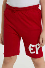 تنزيل الصورة على معرض الصور، Redtag-Red-Printed-Elasticated-Waist-Short-Active-Shorts-Boys-2 to 8 Years
