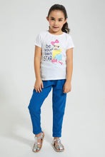 Load image into Gallery viewer, Redtag-White-Girl-Print-T-Shirt-Colour:White,-Filter:Girls-(2-to-8-Yrs),-Girls-T-Shirts,-New-In,-New-In-GIR,-Non-Sale,-S22B,-Section:Kidswear,-TBL-Girls-2 to 8 Years
