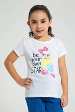 Load image into Gallery viewer, Redtag-White-Girl-Print-T-Shirt-Colour:White,-Filter:Girls-(2-to-8-Yrs),-Girls-T-Shirts,-New-In,-New-In-GIR,-Non-Sale,-S22B,-Section:Kidswear,-TBL-Girls-2 to 8 Years
