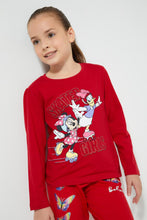 Load image into Gallery viewer, Redtag-Red-Minnie-&amp;-Donald-Print-T-Shirt-Character-Girls-2 to 8 Years
