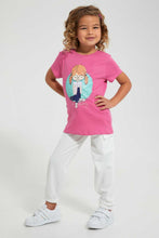 Load image into Gallery viewer, Redtag-Fuchsia-Girl-Print-Tee-Blouses-Girls-2 to 8 Years
