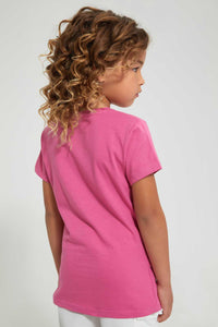 Redtag-Fuchsia-Girl-Print-Tee-Blouses-Girls-2 to 8 Years