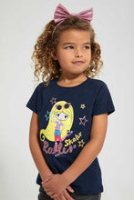 Load image into Gallery viewer, Redtag-Navy-Girl-Print-Tee-Blouses-Girls-2 to 8 Years
