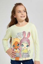 Load image into Gallery viewer, Redtag-Yellow-Na-Na-Doll-Print-T-Shirt-Character-Girls-2 to 8 Years
