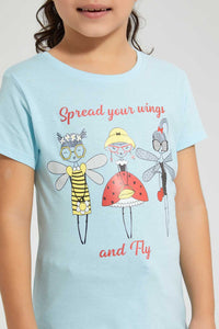 Redtag-Blue-Girl-Print-T-Shirt-Colour:Sky-Blue,-Filter:Girls-(2-to-8-Yrs),-Girls-T-Shirts,-New-In,-New-In-GIR,-Non-Sale,-S22B,-Section:Kidswear,-TBL-Girls-2 to 8 Years