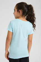 Load image into Gallery viewer, Redtag-Blue-Girl-Print-T-Shirt-Colour:Sky-Blue,-Filter:Girls-(2-to-8-Yrs),-Girls-T-Shirts,-New-In,-New-In-GIR,-Non-Sale,-S22B,-Section:Kidswear,-TBL-Girls-2 to 8 Years
