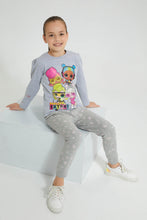 Load image into Gallery viewer, Redtag-Grey-Lol-Dolls-Print-T-Shirt-Character-Girls-2 to 8 Years
