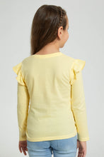 Load image into Gallery viewer, Redtag-Yellow-Lol-Dolls-Frill-Slv-T-Shirt-Long-Sleeves-Girls-2 to 8 Years
