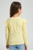 Redtag-Yellow-Lol-Dolls-Frill-Slv-T-Shirt-Long-Sleeves-Girls-2 to 8 Years