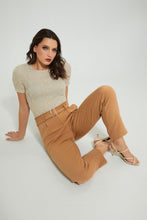 Load image into Gallery viewer, Redtag-Beige-Textured-Top-Tops-Women&#39;s-0
