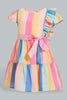 Redtag-Multicolour-Stripes-Tiered-Dress-Dresses-Infant-Girls-3 to 24 Months