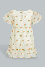 Load image into Gallery viewer, Redtag-Mesh-Printed-Butterfly-Sleeves-Dress-Dresses-Infant-Girls-3 to 24 Months
