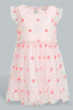 Redtag-Heart-Flock-Printed-Mesh-Dress-Dresses-Infant-Girls-3 to 24 Months