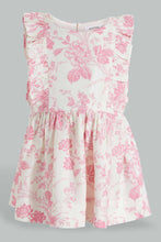 Load image into Gallery viewer, Redtag-Pinki-Floral-Tank-Strap-With-Ruffle-Sleeves-Dress-Colour:Pink,-Filter:Infant-Girls-(3-to-24-Mths),-Infant-Girls-Dresses,-New-In,-New-In-ING,-Non-Sale,-S22B,-Section:Kidswear-Infant-Girls-3 to 24 Months
