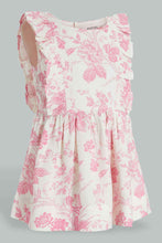 Load image into Gallery viewer, Redtag-Pinki-Floral-Tank-Strap-With-Ruffle-Sleeves-Dress-Colour:Pink,-Filter:Infant-Girls-(3-to-24-Mths),-Infant-Girls-Dresses,-New-In,-New-In-ING,-Non-Sale,-S22B,-Section:Kidswear-Infant-Girls-3 to 24 Months
