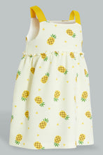 Load image into Gallery viewer, Redtag-Pineapple-Aop-Strap-Dress-Colour:Yellow,-Filter:Infant-Girls-(3-to-24-Mths),-Infant-Girls-Dresses,-New-In,-New-In-ING,-Non-Sale,-S22B,-Section:Kidswear-Infant-Girls-3 to 24 Months
