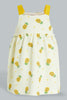 Redtag-Pineapple-Aop-Strap-Dress-Colour:Yellow,-Filter:Infant-Girls-(3-to-24-Mths),-Infant-Girls-Dresses,-New-In,-New-In-ING,-Non-Sale,-S22B,-Section:Kidswear-Infant-Girls-3 to 24 Months