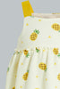 Redtag-Pineapple-Aop-Strap-Dress-Colour:Yellow,-Filter:Infant-Girls-(3-to-24-Mths),-Infant-Girls-Dresses,-New-In,-New-In-ING,-Non-Sale,-S22B,-Section:Kidswear-Infant-Girls-3 to 24 Months