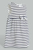 Redtag-Navy-Stripes-Sleeveless-Dress-Dresses-Infant-Girls-3 to 24 Months