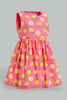 Redtag-Pink-Lemon-Print-Sleeveless-Dress-Dresses-Infant-Girls-3 to 24 Months