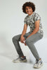 Redtag-Grey-Mel-Allover-Print-T-Shirt-All-Over-Prints-Senior-Boys-9 to 14 Years