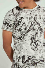 Load image into Gallery viewer, Redtag-Grey-Mel-Allover-Print-T-Shirt-All-Over-Prints-Senior-Boys-9 to 14 Years
