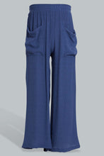 Load image into Gallery viewer, Redtag-Blue-Jacquard-Culotte-Cargo-Pants-Senior-Girls-9 to 14 Years
