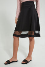 Load image into Gallery viewer, Redtag-Black-Skater-Scuba-Skirt-Skirts-Senior-Girls-9 to 14 Years
