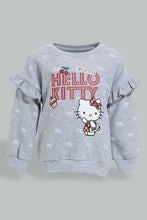 Load image into Gallery viewer, Redtag-Grey-Hello-Kitty-SweaT-Shirt-Sweatshirts-Infant-Girls-3 to 24 Months
