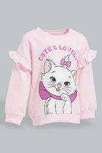 Load image into Gallery viewer, Redtag-Pink-Marie-The-Cat-SweaT-Shirt-Sweatshirts-Infant-Girls-3 to 24 Months
