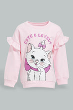 Load image into Gallery viewer, Redtag-Pink-Marie-The-Cat-SweaT-Shirt-Sweatshirts-Infant-Girls-3 to 24 Months

