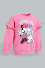 Load image into Gallery viewer, Redtag-Fuchsia-Daisey-And-Minnie-SweaT-Shirt-Sweatshirts-Infant-Girls-3 to 24 Months
