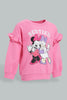 Redtag-Fuchsia-Daisey-And-Minnie-SweaT-Shirt-Sweatshirts-Infant-Girls-3 to 24 Months