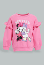 Load image into Gallery viewer, Redtag-Fuchsia-Daisey-And-Minnie-SweaT-Shirt-Sweatshirts-Infant-Girls-3 to 24 Months

