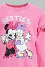 Load image into Gallery viewer, Redtag-Fuchsia-Daisey-And-Minnie-SweaT-Shirt-Sweatshirts-Infant-Girls-3 to 24 Months
