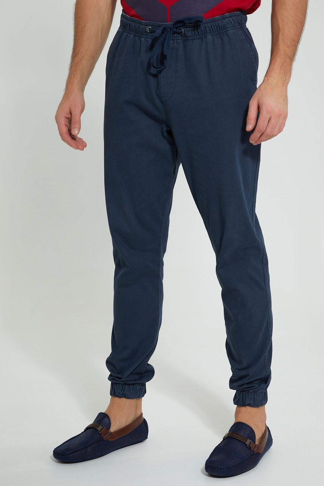 Redtag-Petrol-Blue-Slim-Fit-Jogger-Trousers-Men's-