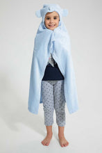 Load image into Gallery viewer, Redtag-Blue-Elphant-Hodded-Blanket-Baby-Blankets-Baby-0 to 12 Months
