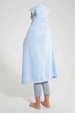 Load image into Gallery viewer, Redtag-Blue-Elphant-Hodded-Blanket-Baby-Blankets-Baby-0 to 12 Months
