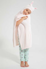 Load image into Gallery viewer, Redtag-Pink-Bunny-Hooded-Blanket-Baby-Blankets-Baby-0 to 12 Months
